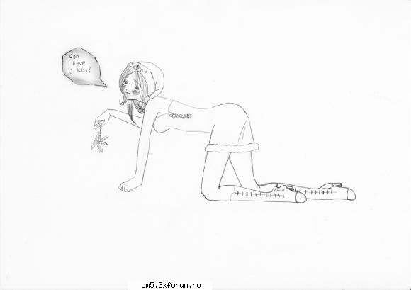Desenele mele - ''can i have a kiss?'' - Fan Art